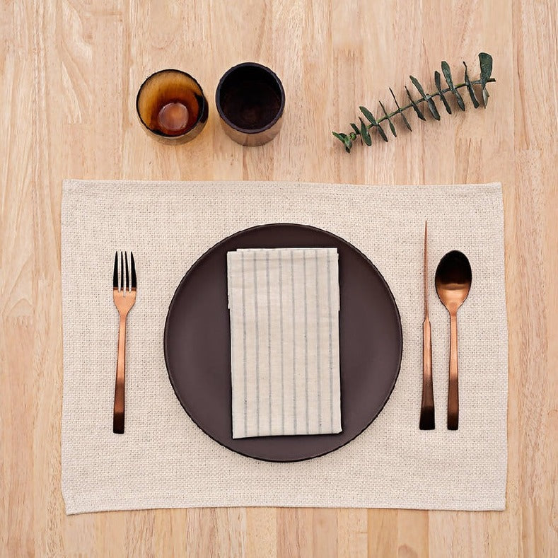 Naturel Striped Cotton Napkin Set 