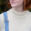 Close Up of Cream Zoe Cotton Sweater