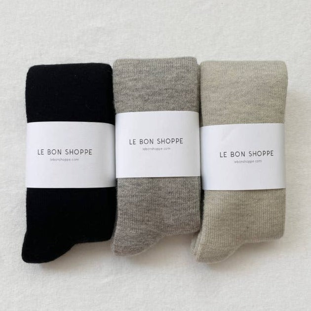 Neutral Tall Socks by Le Bon Shoppe