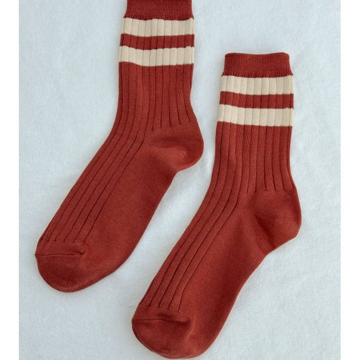 Terracotta Striped Her Socks