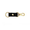 Black Fuzzy Leather Keychain