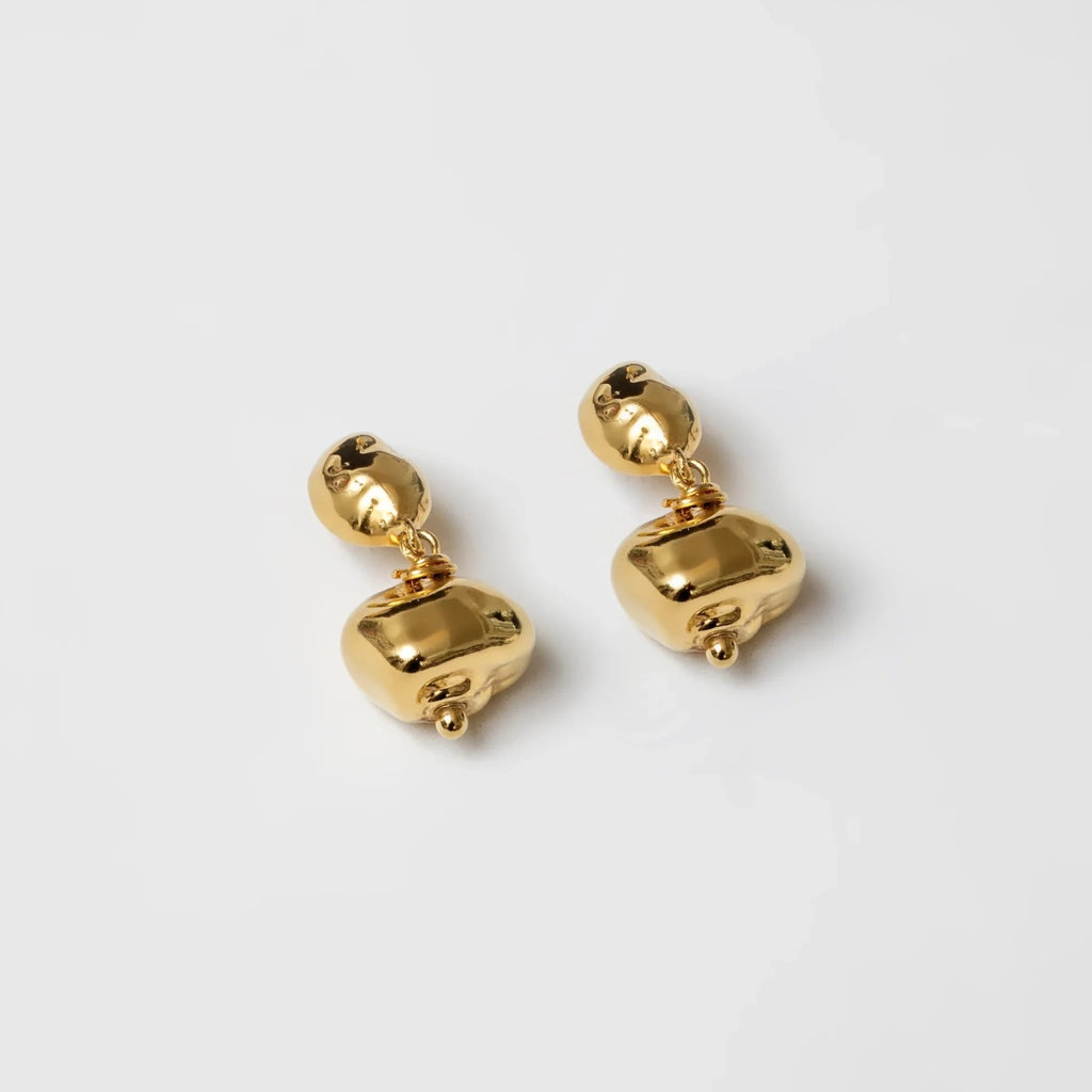 Wolf Circus Drop Earrings in Gold at Golden Rule Gallery in Minnesota