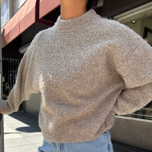 Cozy Elise Sweater in Smoke Taupe