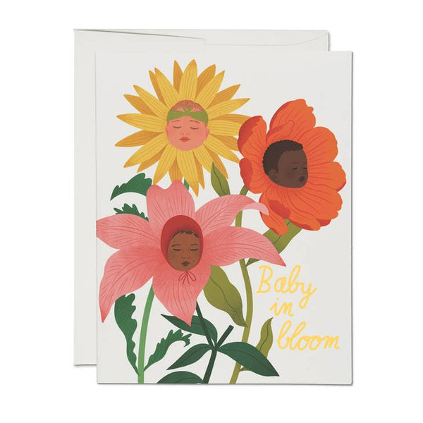 Baby in Bloom Baby Greeting Card