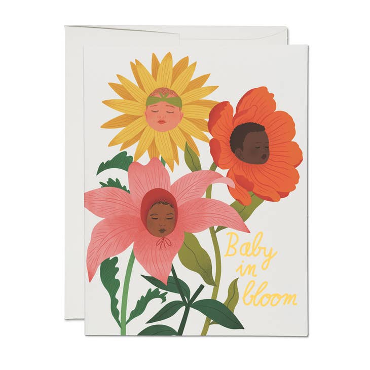 Baby in Bloom Baby Greeting Card