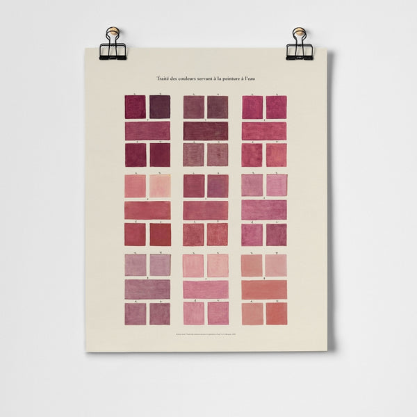 Pink Watercolor Swatches Fine Art Print