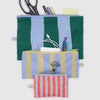 Set of 3 Baggu Flat Pouches With Striped Designs