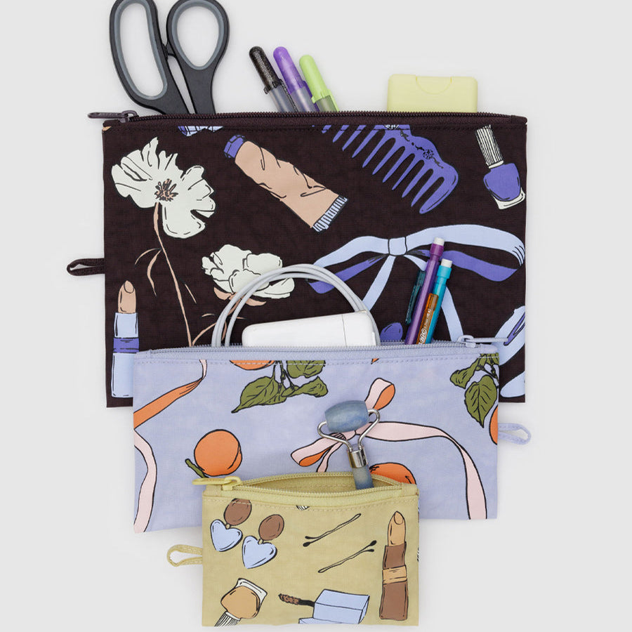 Get Ready With Me Baggu Flat Pouch Set 