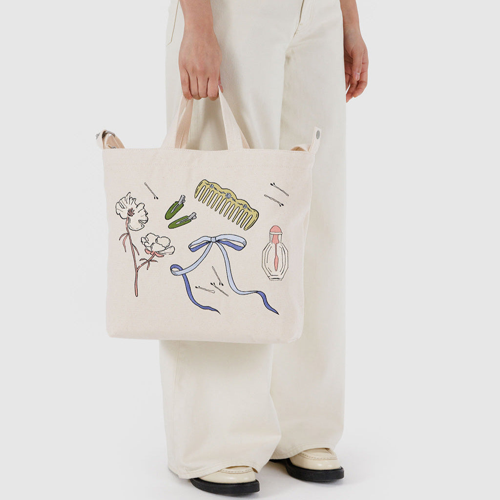 Embroidered Get Ready With Me Baggu Horizontal Duck Bag