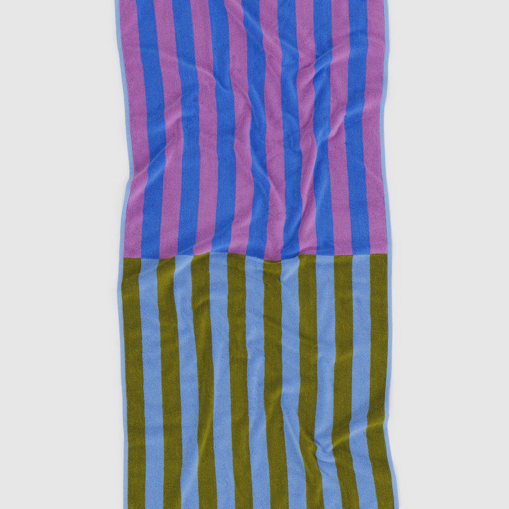 Baggu Bath Towel In Cabana Stripe