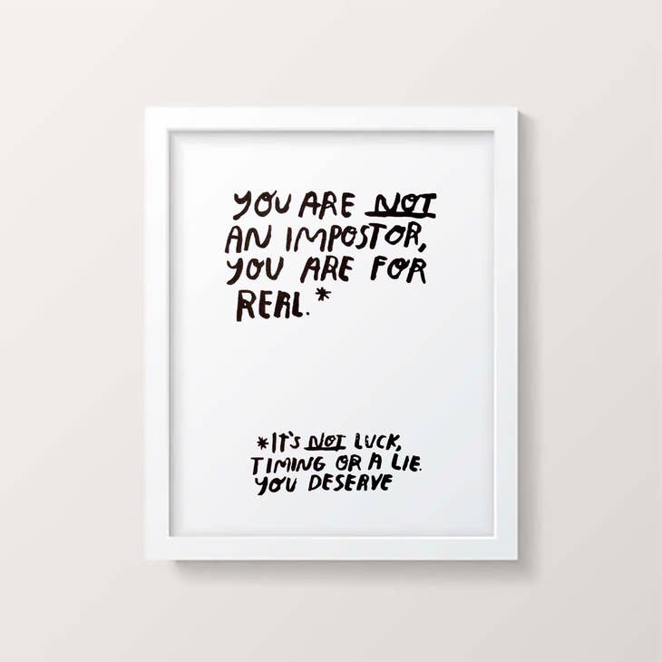 Imposter Syndrome Self Care Art Print