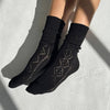 Black Pointelle Socks by Le Bon Shoppe at Golden Rule Gallery
