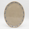 Ceramic bowl with blue sardine fish on a white background