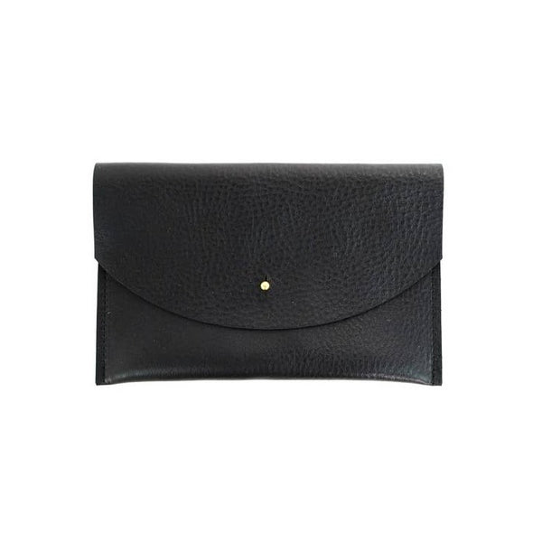 Primecut Black Leather Envelope Pouch