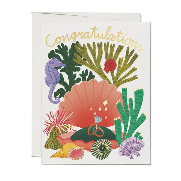 Engagement Clam Shell Congratulations Card