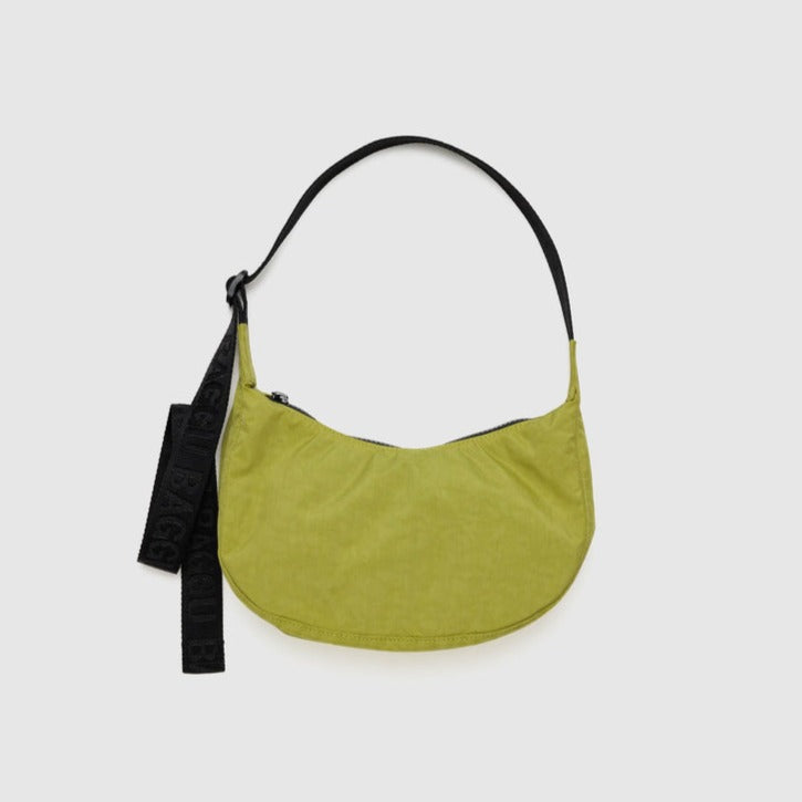 Lemongrass Green Small Crescent Baggu Bag