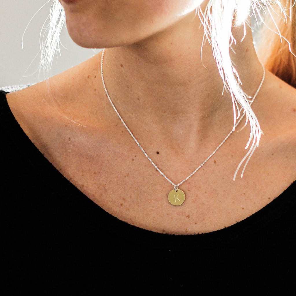 Circle Initial Charm for Jewelry