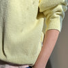 Close Up of Light Yellow Milo Cotton Sweater
