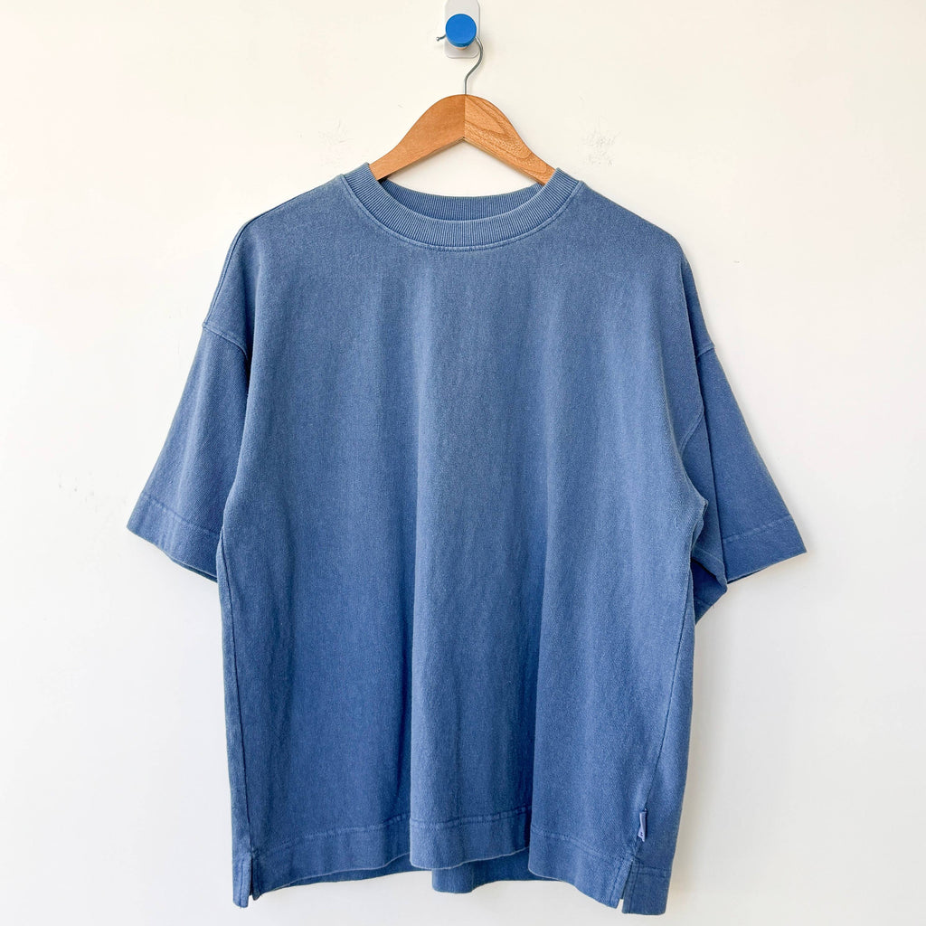 Cornflower Blue Boxy Heavy 100% Cotton Shirt by Le Bon Shoppe