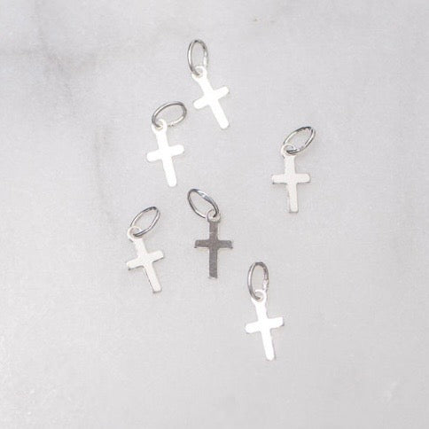 Sterling Silver Cross Charm for Jewelry