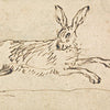 Vintage Inspired Hare Running Art Print