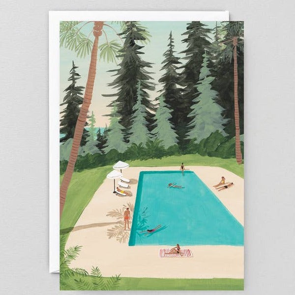 Forest Poolside Art Card