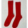 Red Tall Ribbed Socks by Le Bon Shoppe