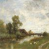 Quaint River Landscape Print