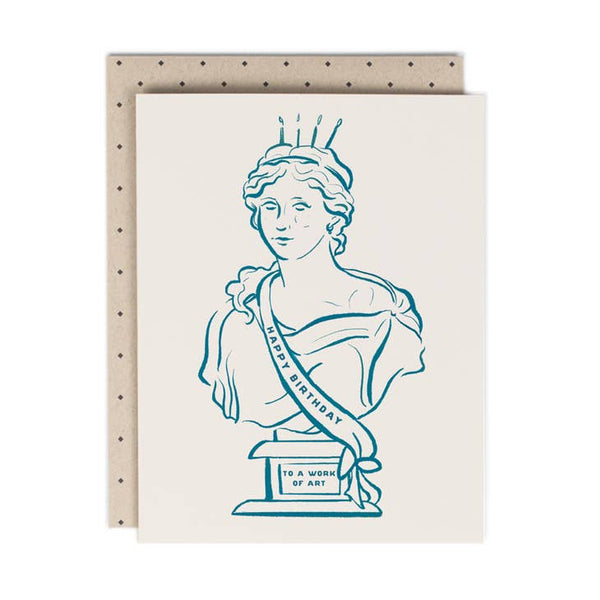 Work of Art Card with Female Bust