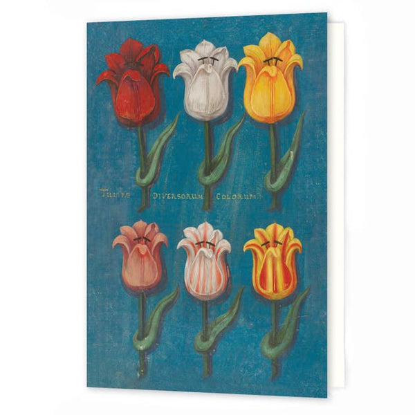 Festival of Flowers Blue Greeting Card