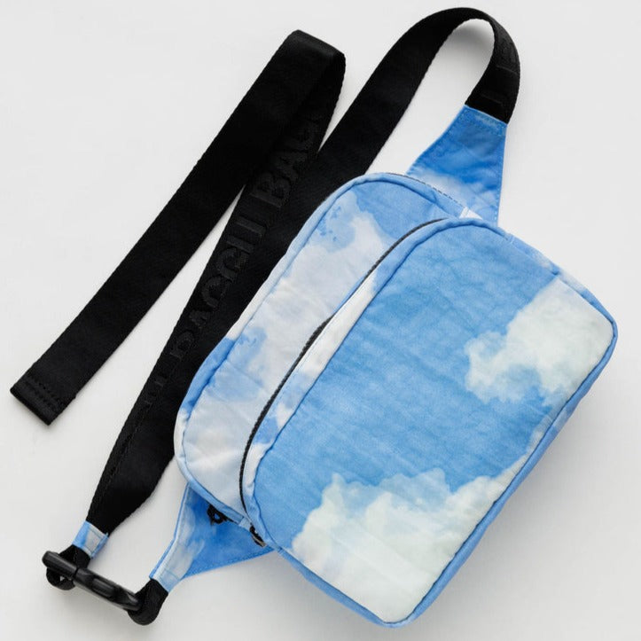 Baggu Fanny Pack in Blue and White Clouds