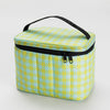 Baggu Puffy Small Lunch Cooler Tote in Mint Gingham Pixel