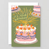 Greeting Card with Birthday Cake