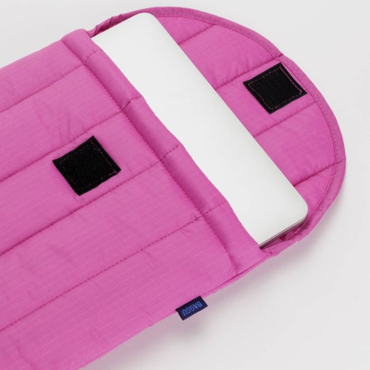 Extra Pink Puffy Laptop Sleeve by Baggu