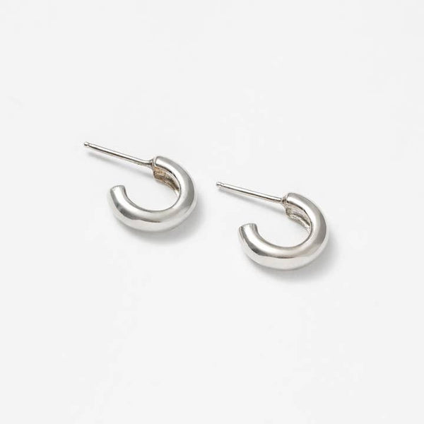 Small Abbie Hoops in Sterling Silver