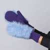 Furry Blue Verloop Mittens