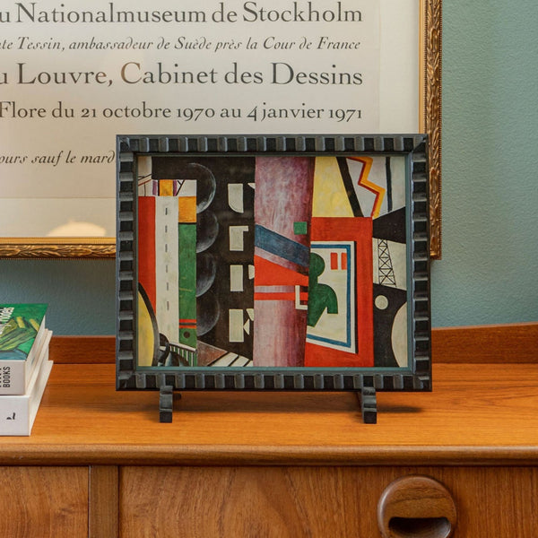 Leger "The City" Cubist Art Print in Black Frame