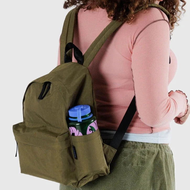 Seaweed Green Baggu Medium Nylon Backpack At Golden Rule Gallery, MN