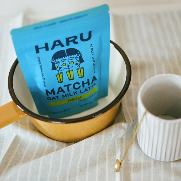 Haru Matcha with Oat Milk at Golden Rule Gallery