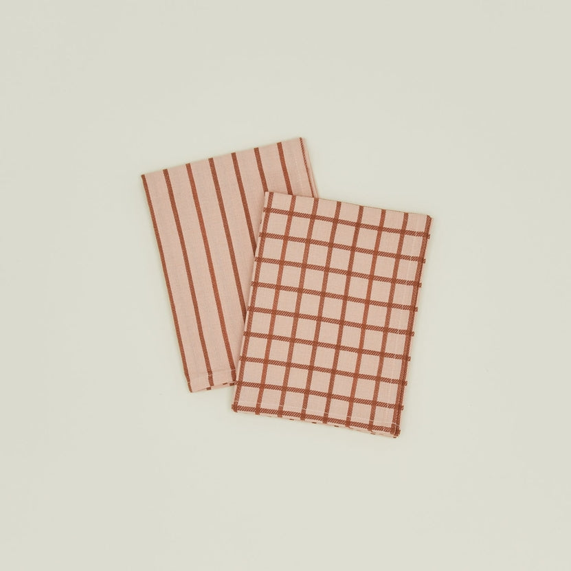 Blush and Terracotta Dish Towels by Hawkins NY