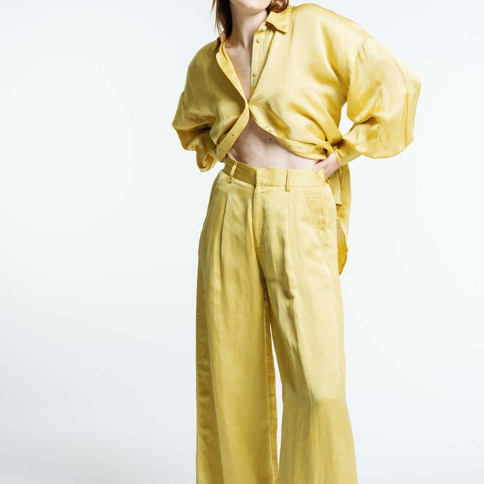 Flowy Trouser Pants in Citrine by Laude the Label 