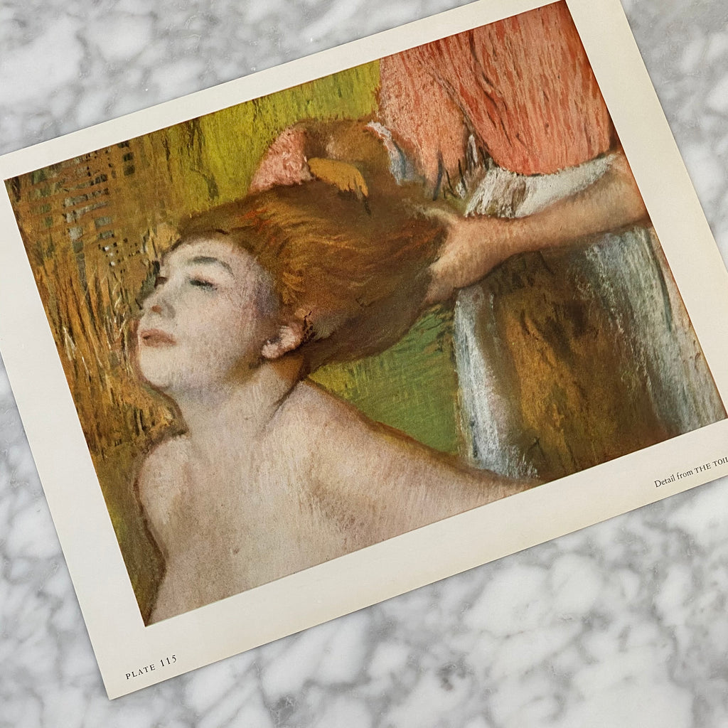 Vintage 1958 Degas "The Toilet" Detail Art Print | Edgar Degas | 1885 Pastel Painting | Art History | Golden Rule Gallery | Excelsior, MN