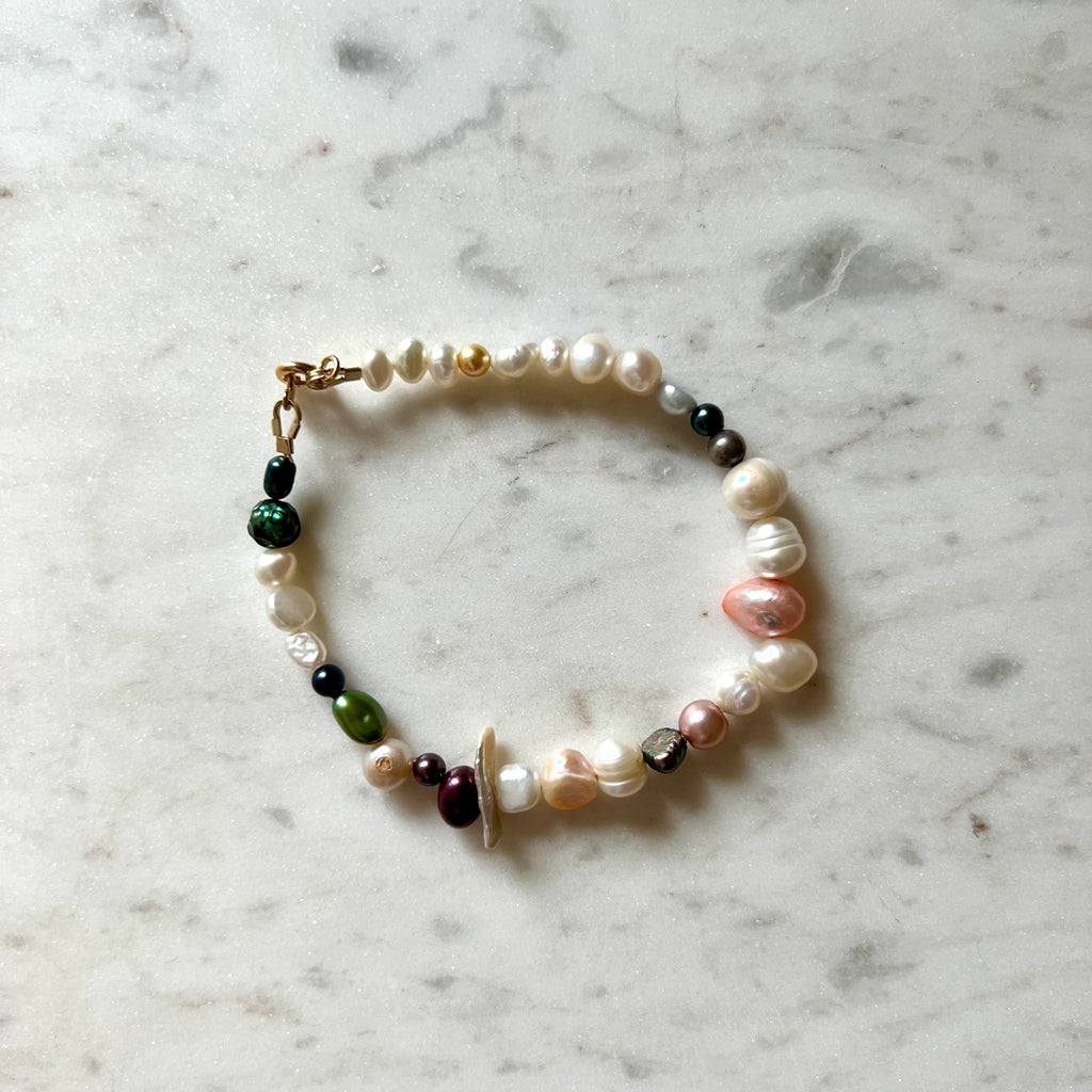 Mix Matched Colorful Pearl Bracelet Handmade in MN