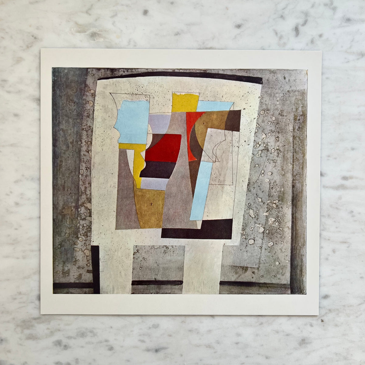 1962 Ben Nicholson Abstract cheapest Lithograph Print Collection Antique Art 6 x 4 #14