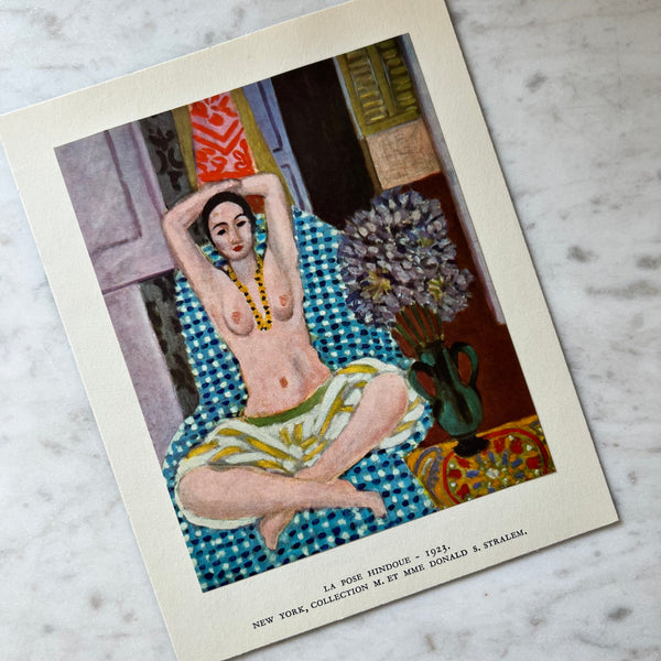 Matisse Art Print of The Hindu Pose