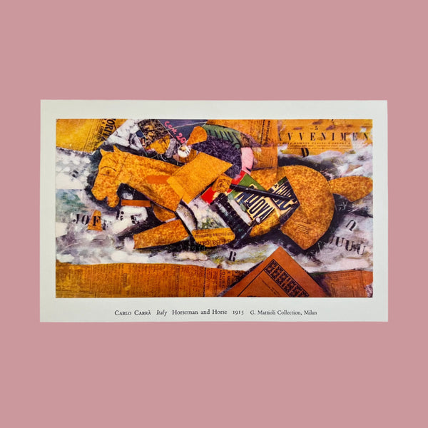 Vintage 1962 Carlo Carrà "Horseman and Horse" Art Print