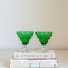 Vintage Emerald Green Bar Glasses at Golden Rule Gallery 