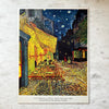 Mini Van Gogh 1960s Cafe Terrace at Night Art Print