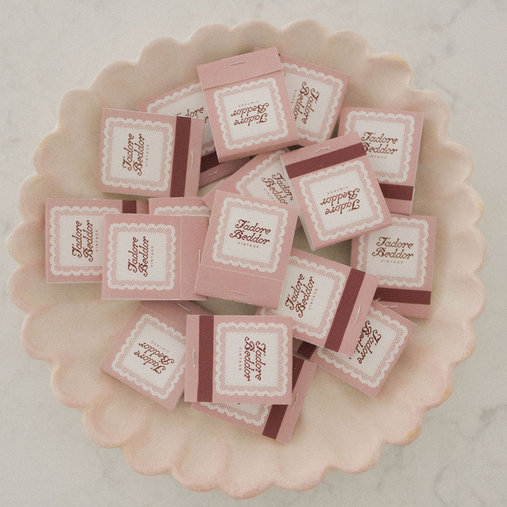 Aesthetic Pink Vintage Inspired Matchbooks by J'adore Beddor Vintage