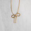 Gold Braided Bow Necklace by J'adore Beddor Vintage